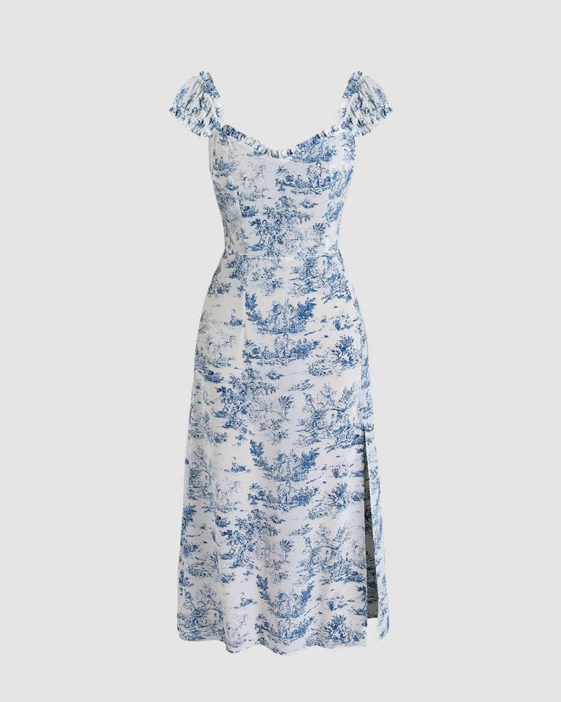 French_Countryside_Print_Midi_Dress_1024x1024.jpg French Countryside Print Midi Dress - Image 1