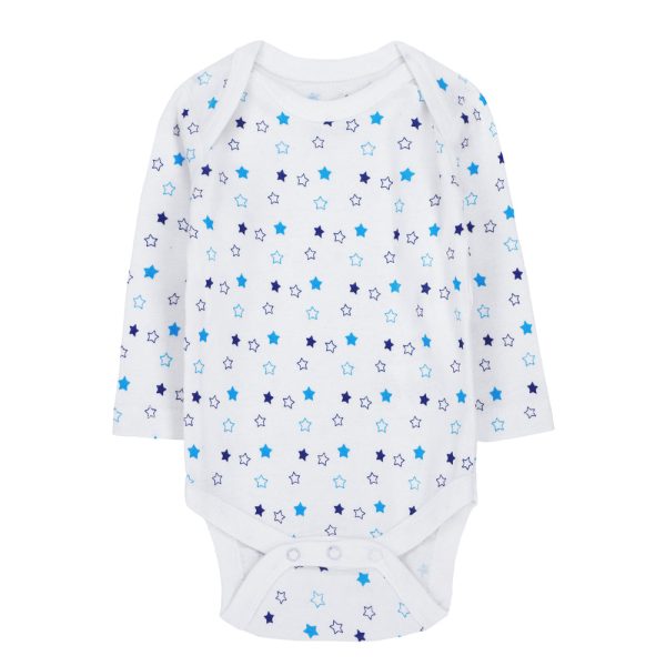 2PK Cotton Baby Bodysuit FS-495 - Soft, Breathable Long Sleeve Bodysuit for Easy Wear | Featherhead